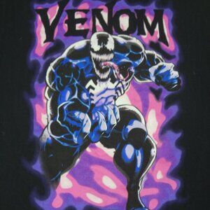 MARVEL VENOM PURPLE SMOKE SCENE - BLACK MEDIUM T-SHIRT L478